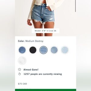 Abercrombie Mom High Rise Shorts 2